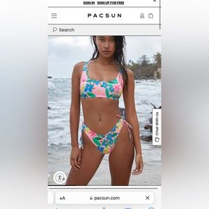 Floral Scoop Cropped Bikini Top	
Salero Swim Floral Scoop